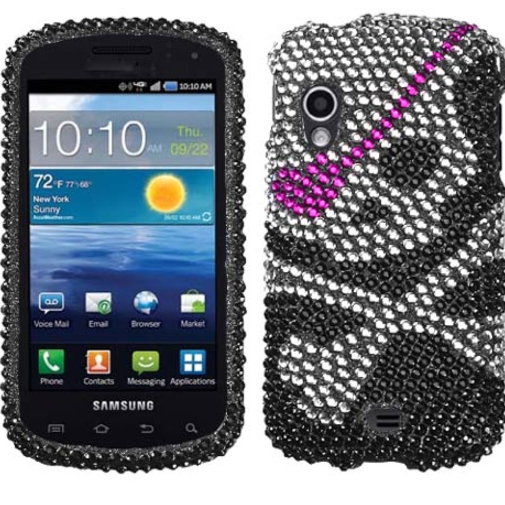 Black Pirate Skull Rhinestone Bling Case